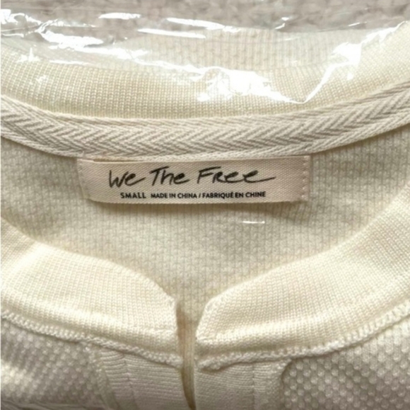 Free People Mikah Layering Cuff Long Sleeve in Ivory Combo-NWT - Picture 4 of 5